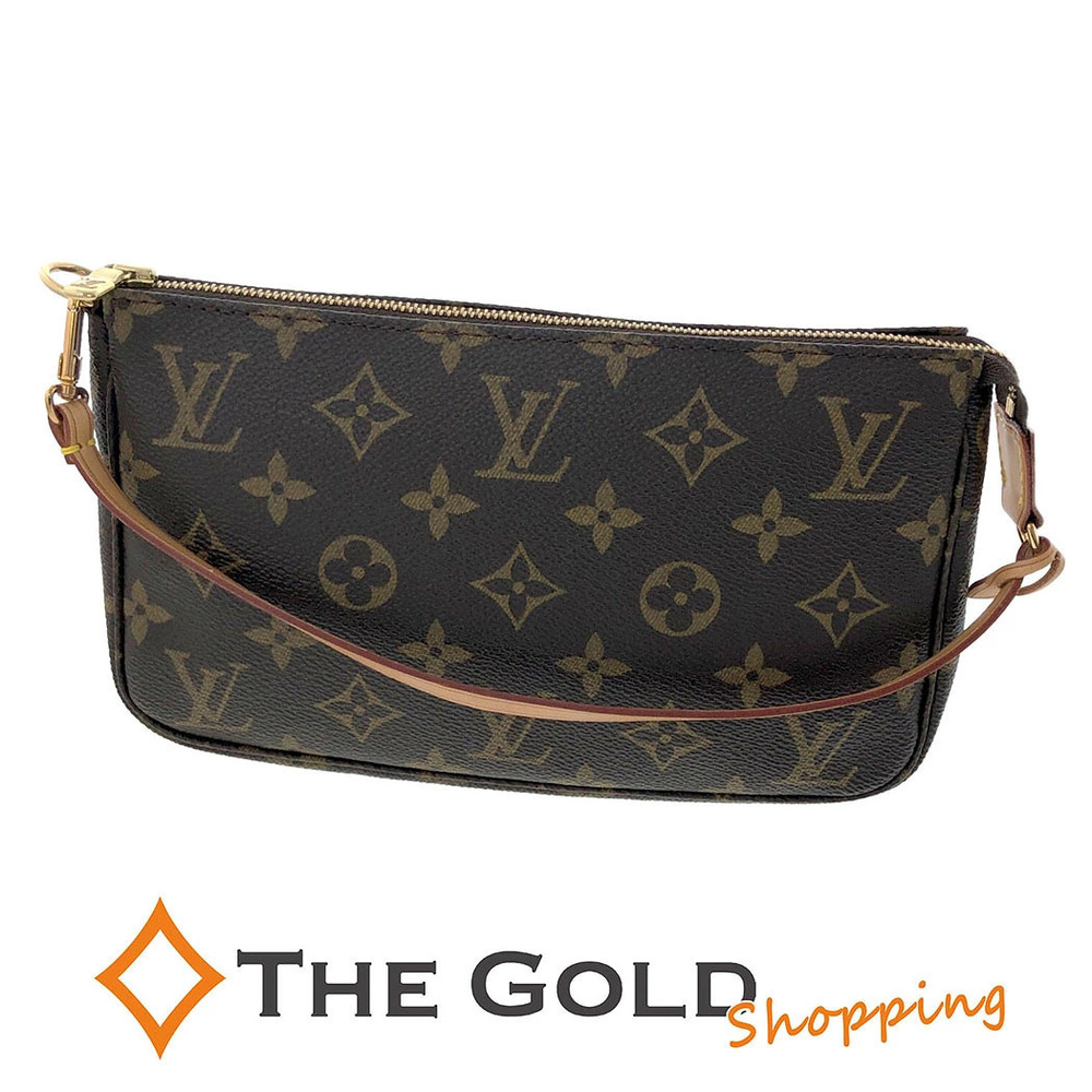 Louis Vuitton Pochette Accessoires Monogram Canvas Accessory Pouch Brown